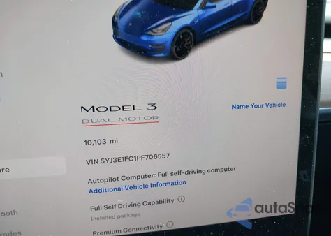 2023 Tesla Model 3 Performance Dual Motor All-Wheel Drive from USA, damaged, VIN 5YJ3E1EC1PF706557